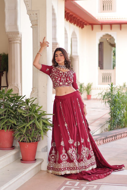 Party Wear Designer Wedding Lehenga Set Style 036