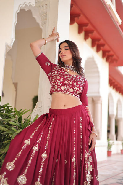 Party Wear Designer Wedding Lehenga Set Style 036