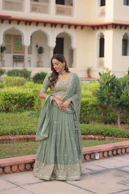 Designer Embroidered Lehenga Choli Set Style 038