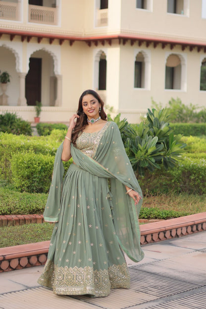 Designer Embroidered Lehenga Choli Set Style 038