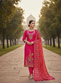 Pink Color Beautiful Stylish Fancy Suit For Girlie Looks