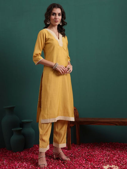 Yellow Color Beautiful Ethnic Suit For Classy Trendy Girl