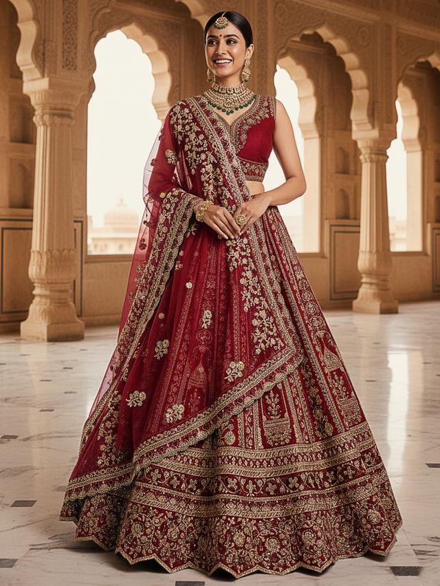 Premium Festive Embroidered Lehenga