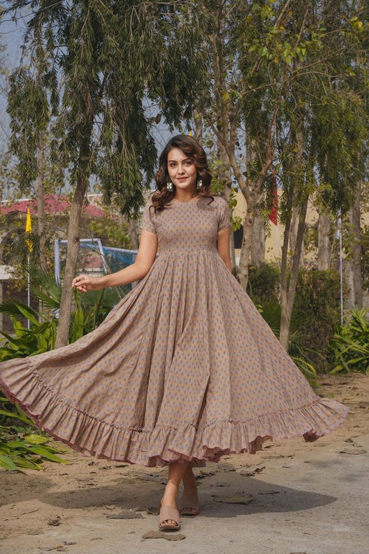 Readymade fancy gown collection  Brown