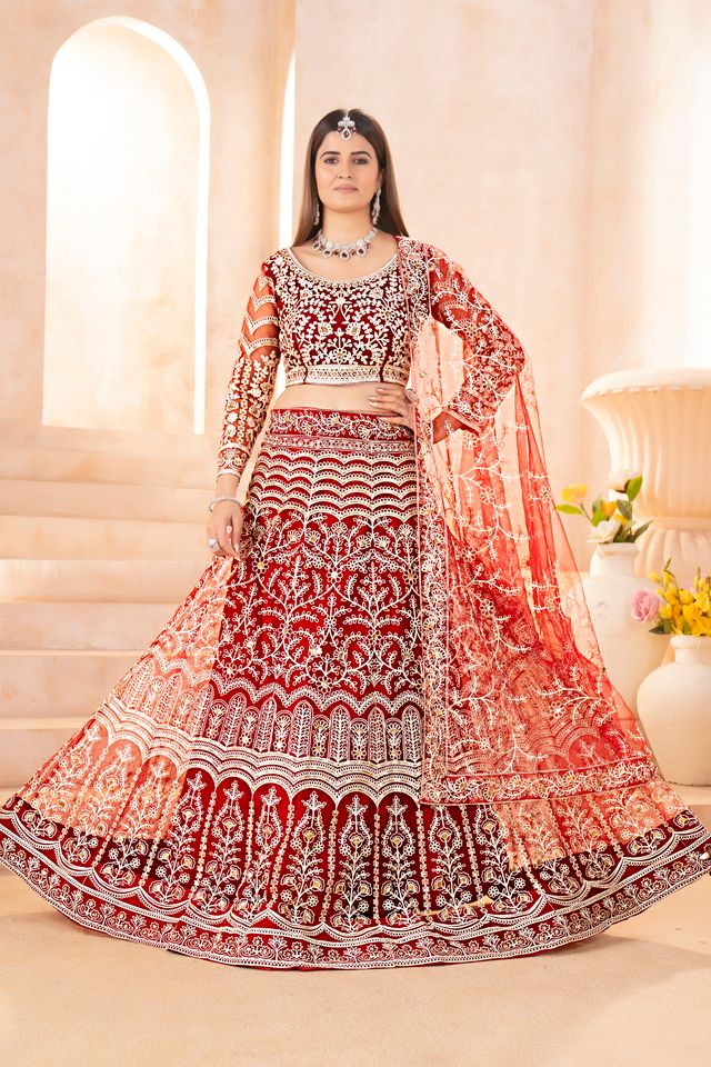 Designer Floral Heritage Lehenga