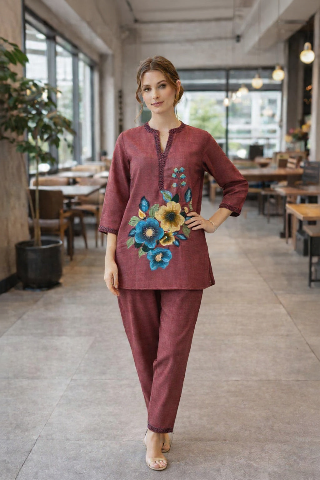 Cord Set CO-011 Maroon