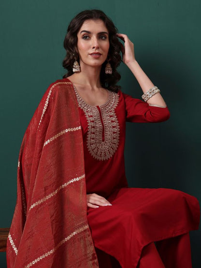 Maroon Color Beautiful Ethnic Suit For Classy Trendy Girl