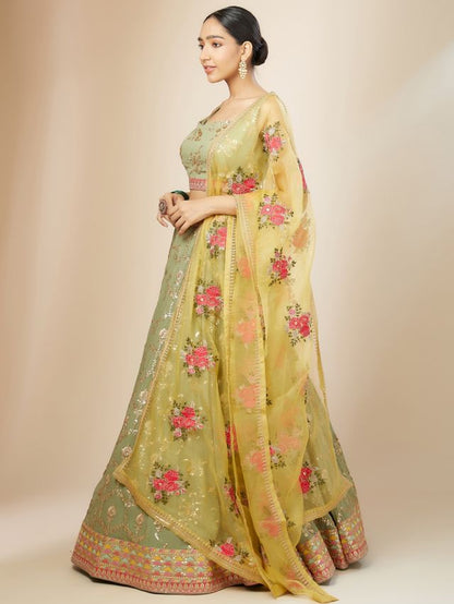 Premium Floral Occasion Wear Lehenga