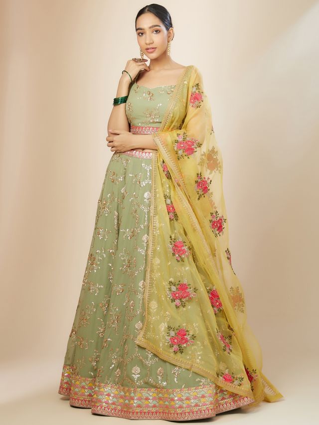 Premium Floral Occasion Wear Lehenga