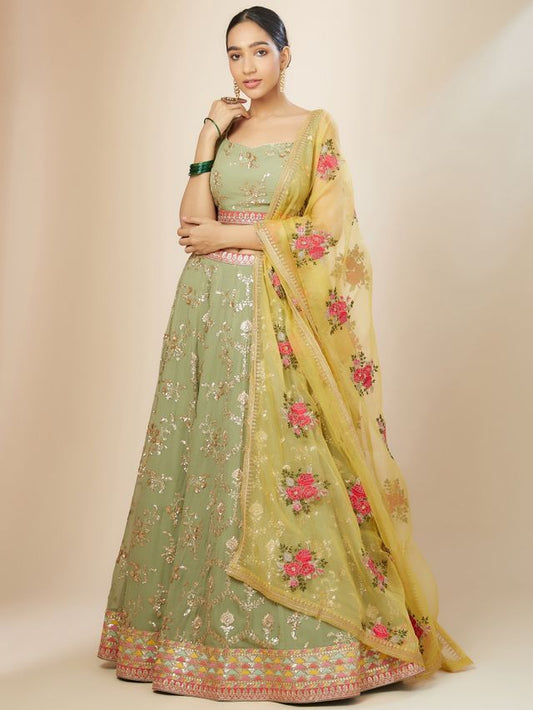 Premium Floral Occasion Wear Lehenga