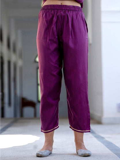 Magenta Color Silk Blended Ethnic Partywear Ceremonial Suit