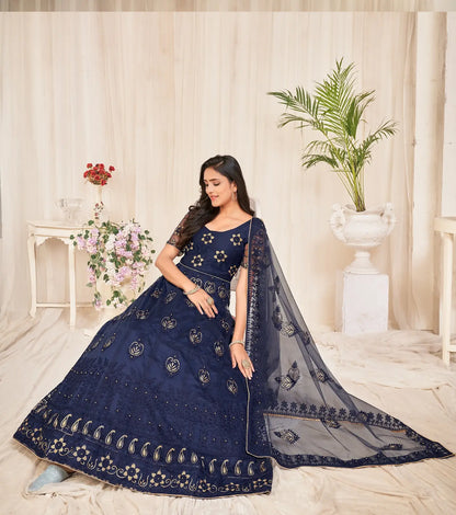 Elegant Embroidered Anarkali Suit with Designer Dupatta