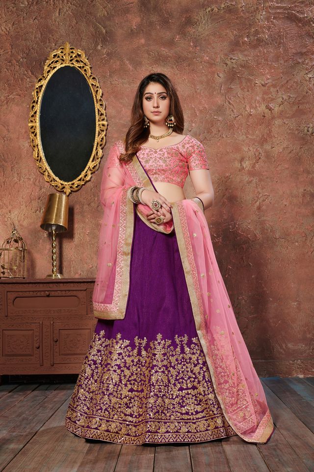 Elegant Floral Art Lehenga