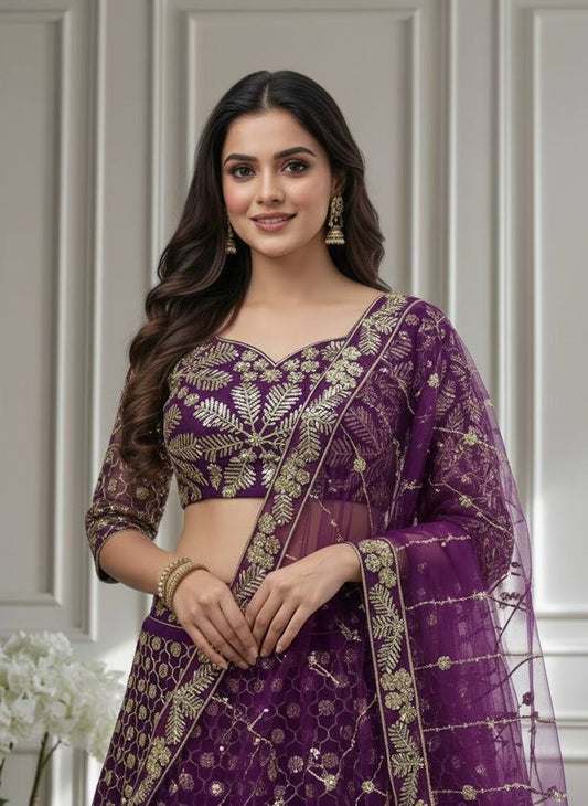 Regal Floral Embroidered Lehenga