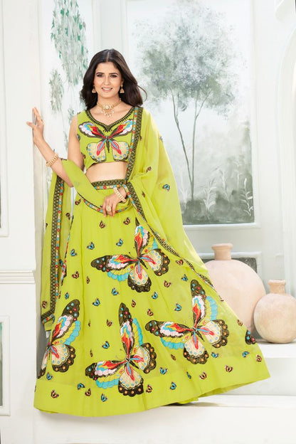 Traditional Embroidered Lehenga Set