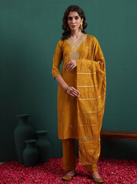 Mustard Color Beautiful Ethnic Suit For Classy Trendy Girl